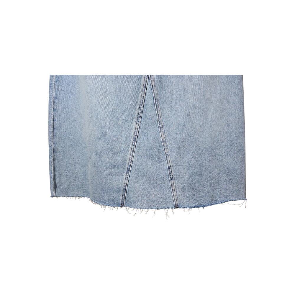 Levi's High Rise A Line Skirt Denim Light Wash Button Fly Women's Size 28 - Picture 3 of 10